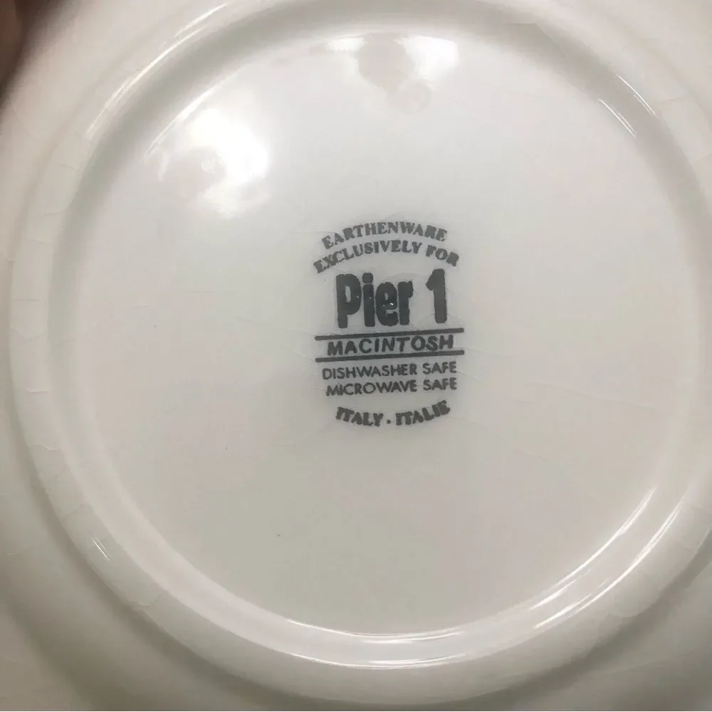 Pier 1  Macintosh Italy Salad Desert Apple Blackberry Pattern Set of 5